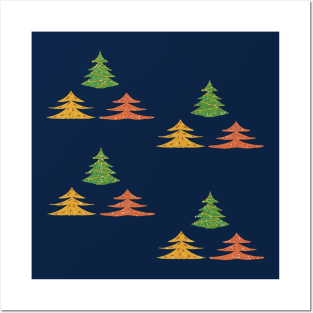 Christmas trees Posters and Art